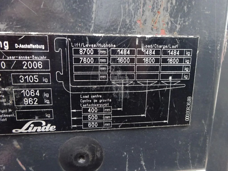 Schubmaststapler Linde R16X / 1600 kg / Reachtruck: das Bild 12