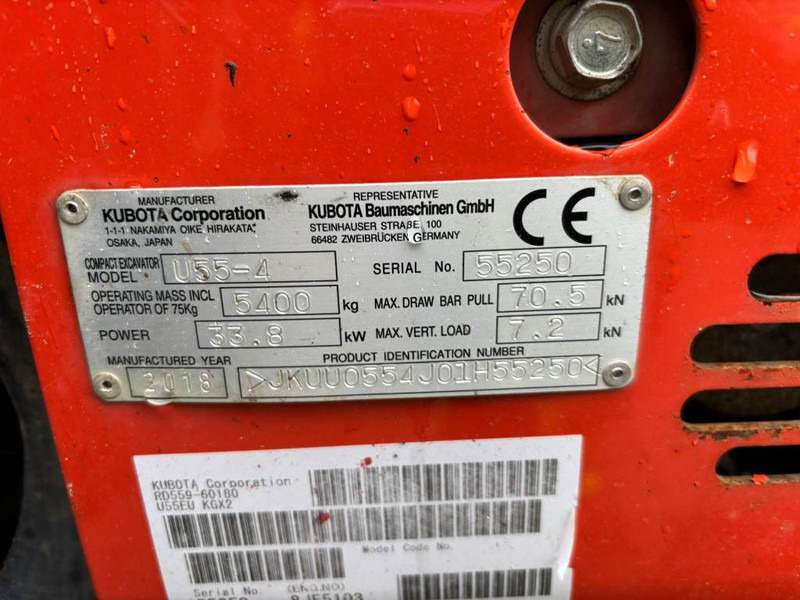 Kubota U 55-4 - Minibagger: das Bild 5 Kubota U 55-4 - Minibagger: das Bild 5