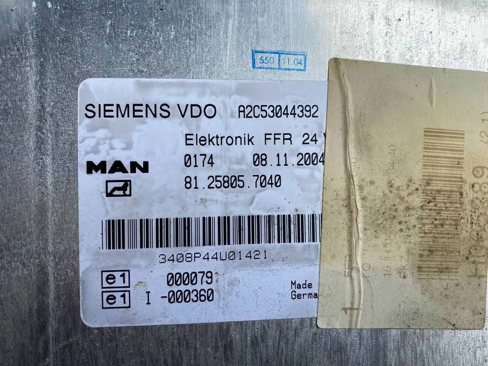MAN FFR SIEMENS VDO Steuergerät 81.25805.7040 - Steuergerät für LKW: das Bild 2 MAN FFR SIEMENS VDO Steuergerät 81.25805.7040 - Steuergerät für LKW: das Bild 2