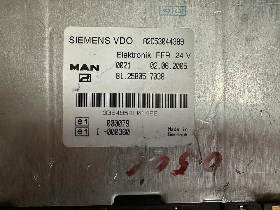 MAN SIEMENS VDO ELEKTRONIK FFR Steuergerät 81.25805.7038 - Steuergerät für LKW: das Bild 2 MAN SIEMENS VDO ELEKTRONIK FFR Steuergerät 81.25805.7038 - Steuergerät für LKW: das Bild 2