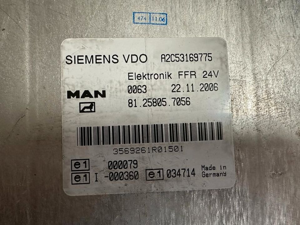 MAN SIEMENS VDO ELEKTRONIK FFR Steuergerät 81.25805.7056 - Steuergerät für LKW: das Bild 2 MAN SIEMENS VDO ELEKTRONIK FFR Steuergerät 81.25805.7056 - Steuergerät für LKW: das Bild 2