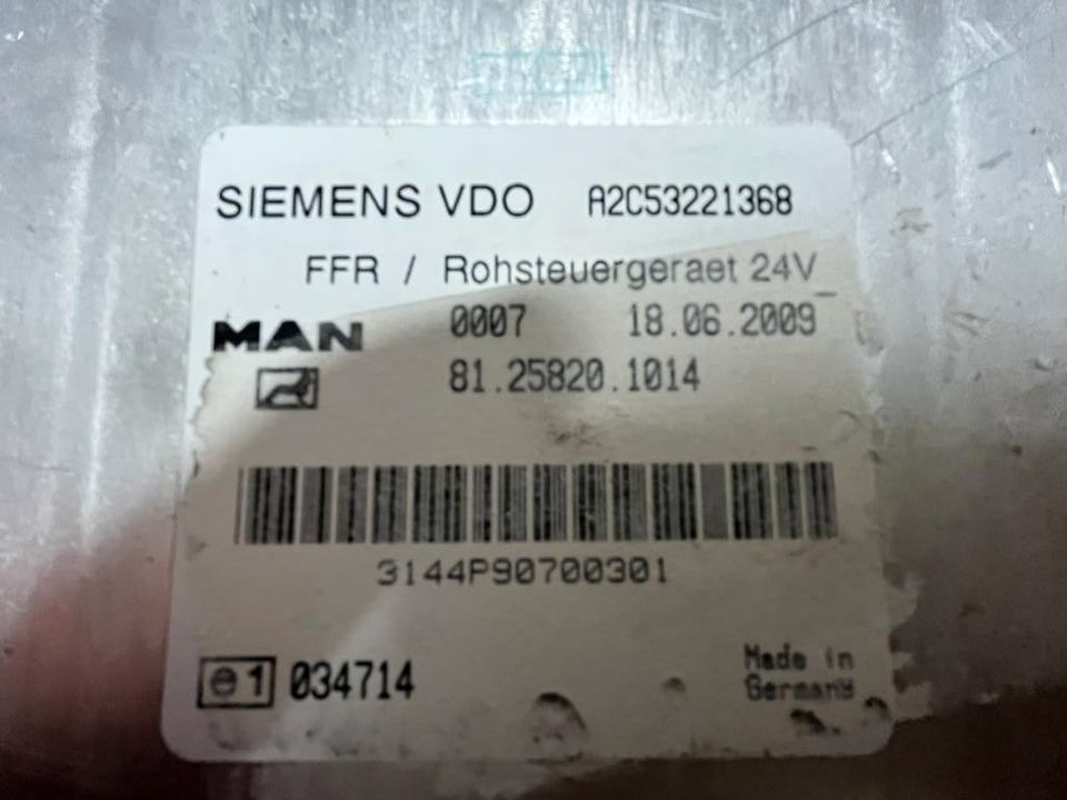 MAN SIEMENS VDO FFR Rohsteuergerät 81.25820.1014 - Steuergerät für LKW: das Bild 2 MAN SIEMENS VDO FFR Rohsteuergerät 81.25820.1014 - Steuergerät für LKW: das Bild 2