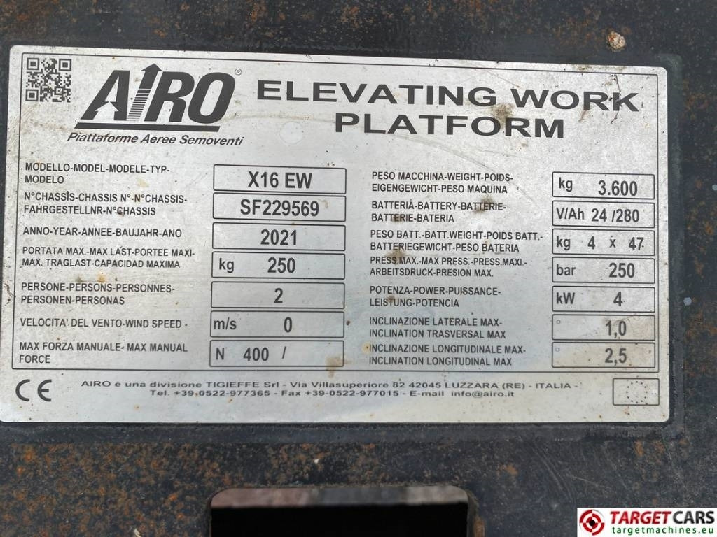 Scherenbühne Airo X16EW Electric Scissor X16 EW Work Lift 1590cm: das Bild 10