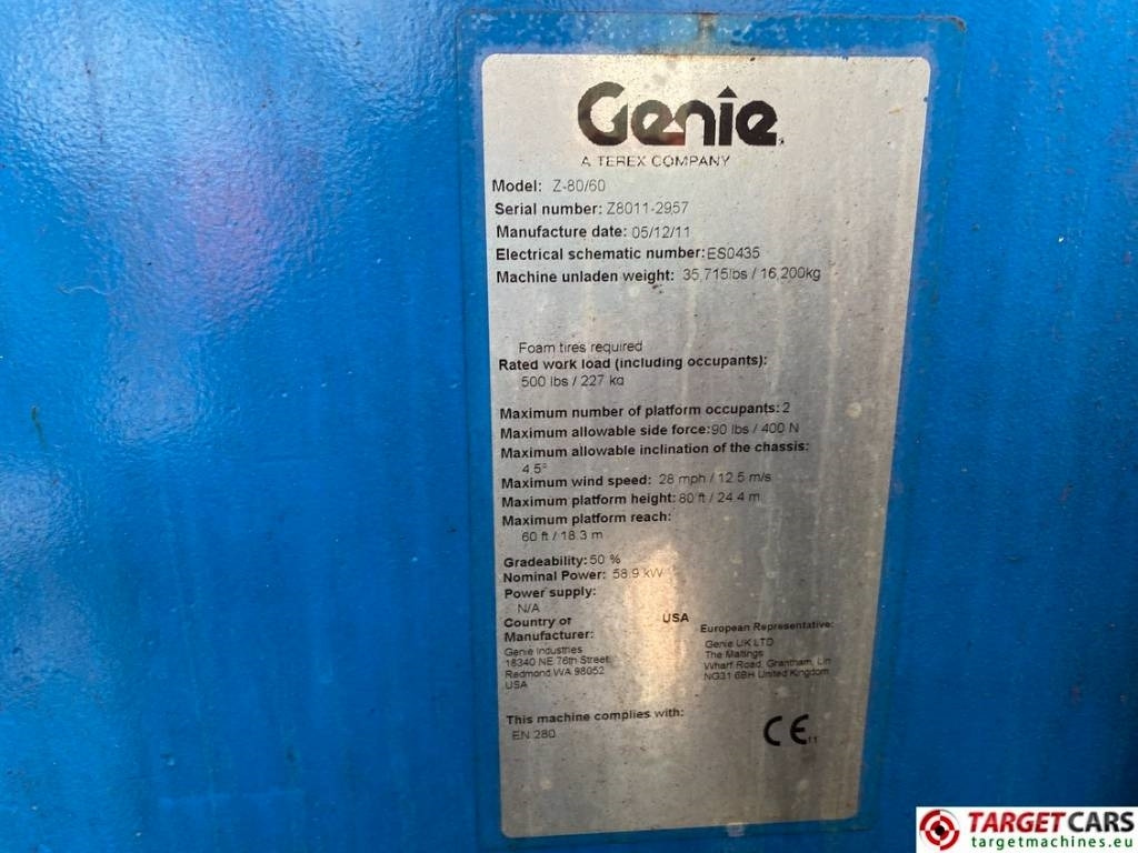 Gelenkarmbühne Genie Z-80/60 Articulated 4x4 Diesel Boom Lift 2577cm: das Bild 10