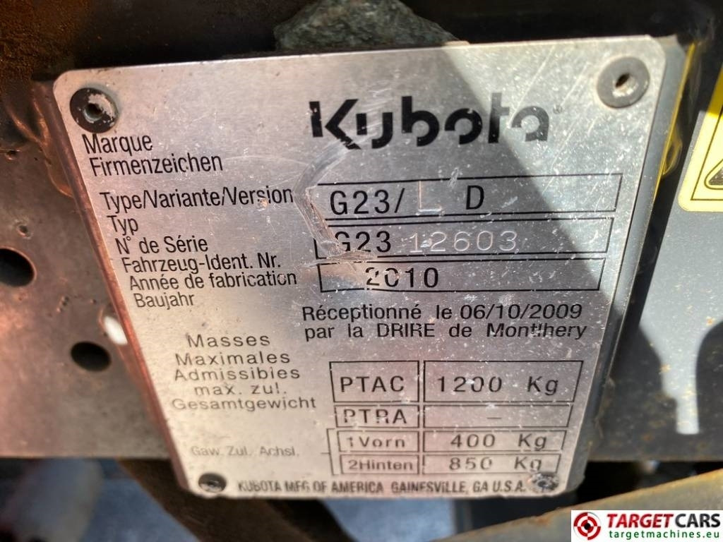 Rasenmäher Kubota G23/LD Mower 4WD G23 Diesel 122cm: das Bild 10