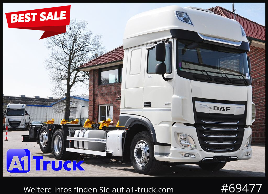 DAF XF 480 Intarder, Multiwechsler 2x AHK, TÜV 10-2026 - Fahrgestell LKW: das Bild 1 DAF XF 480 Intarder, Multiwechsler 2x AHK, TÜV 10-2026 - Fahrgestell LKW: das Bild 1