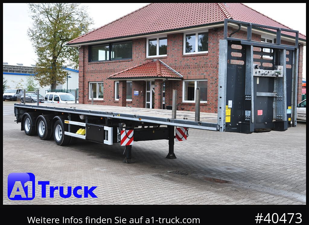 FAYMONVILLE F-S43-1AAF Telemax,3 zwangs gelenkt, Lenkachse - Pritschenauflieger/ Plattformauflieger: das Bild 1 FAYMONVILLE F-S43-1AAF Telemax,3 zwangs gelenkt, Lenkachse - Pritschenauflieger/ Plattformauflieger: das Bild 1