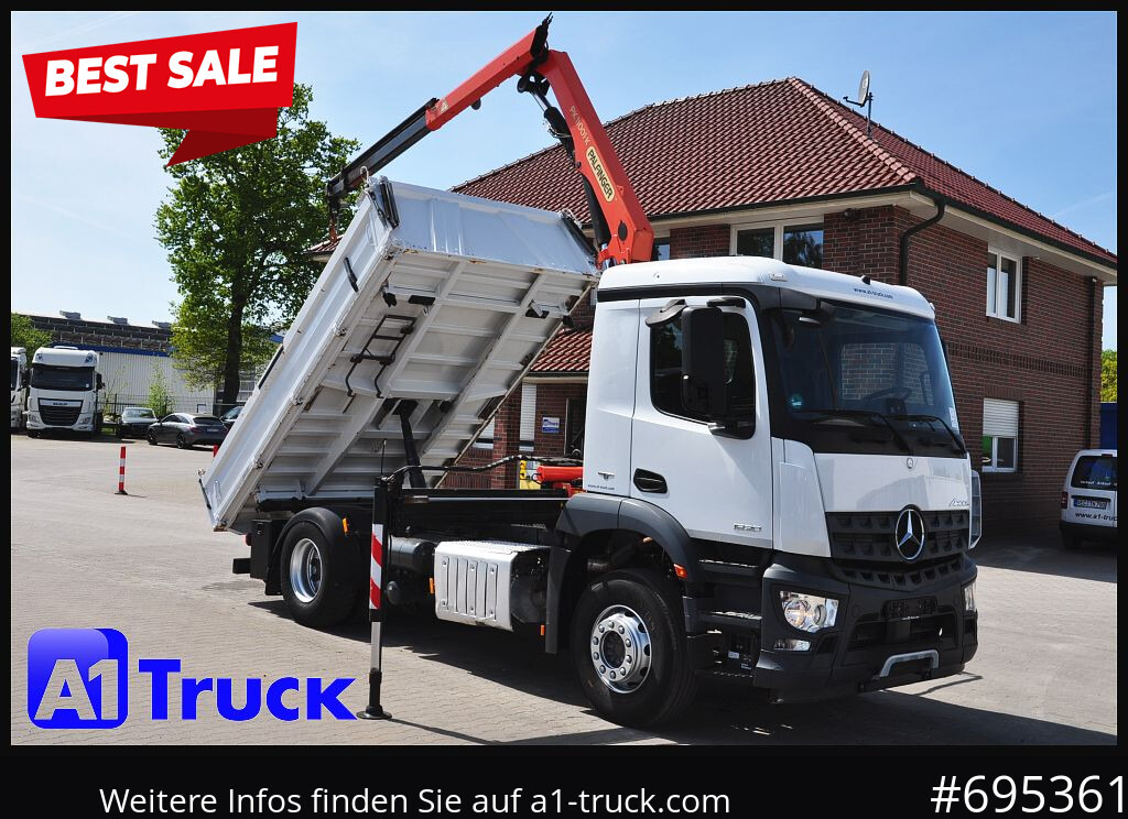 MERCEDES-BENZ Arocs 1830, Kipper + Kran,Palfinger, Funk, - Kipper, Autokran: das Bild 1 MERCEDES-BENZ Arocs 1830, Kipper + Kran,Palfinger, Funk, - Kipper, Autokran: das Bild 1