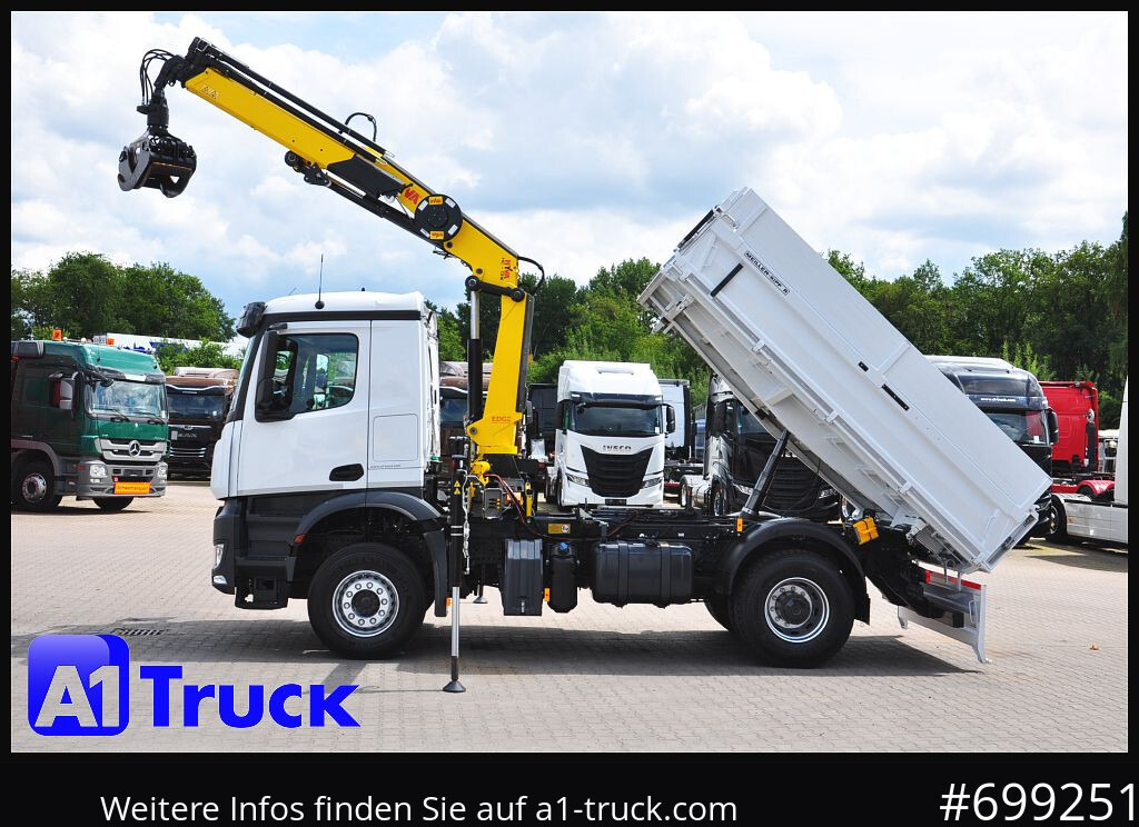 MERCEDES-BENZ Arocs 1840, Kipper + Kran,Funk Navi, - Autokran, Kipper: das Bild 2 MERCEDES-BENZ Arocs 1840, Kipper + Kran,Funk Navi, - Autokran, Kipper: das Bild 2