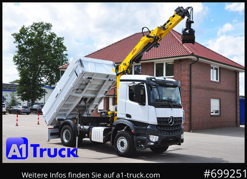 MERCEDES-BENZ Arocs 1840, Kipper + Kran,Funk Navi, - Autokran, Kipper: das Bild 1 MERCEDES-BENZ Arocs 1840, Kipper + Kran,Funk Navi, - Autokran, Kipper: das Bild 1
