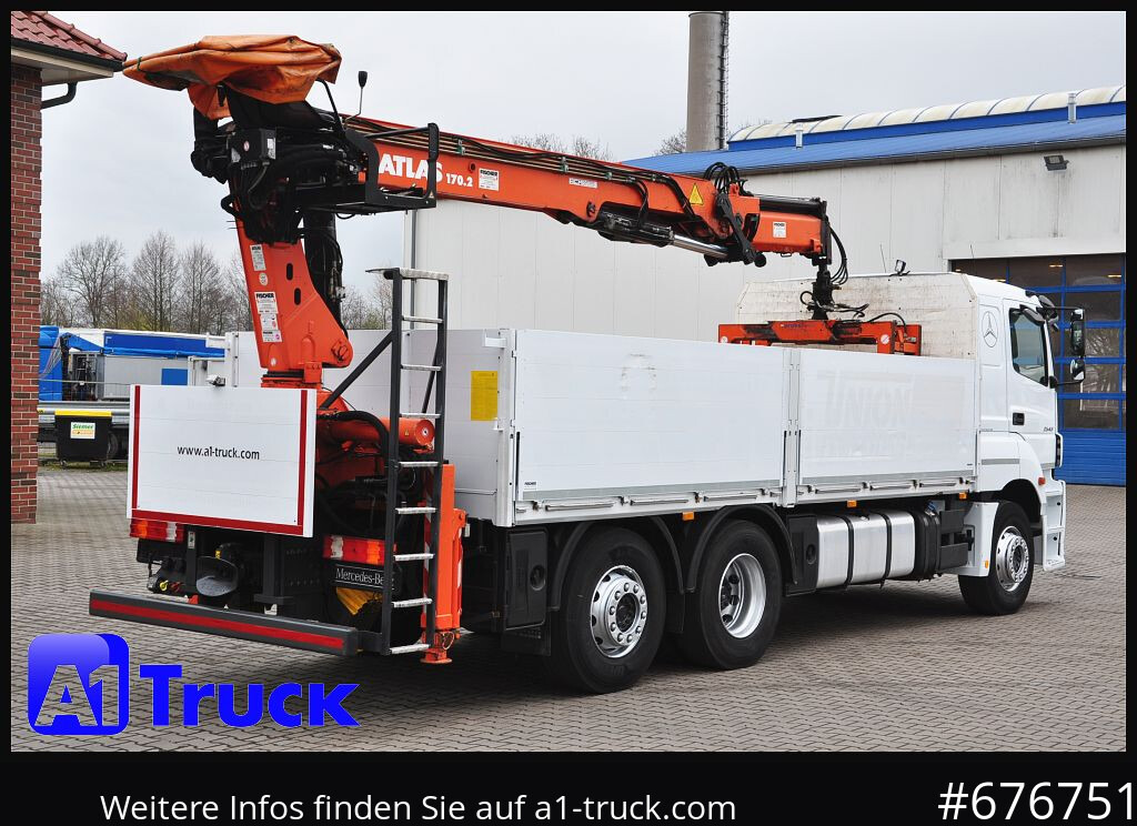 Pritsche LKW, Autokran MERCEDES-BENZ Axor 2543,  Atlas 170.2  Kran, Lift-Lenkachse,: das Bild 9