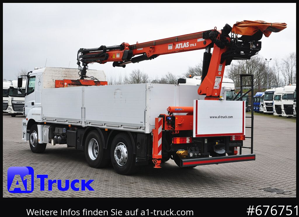 Pritsche LKW, Autokran MERCEDES-BENZ Axor 2543,  Atlas 170.2  Kran, Lift-Lenkachse,: das Bild 11