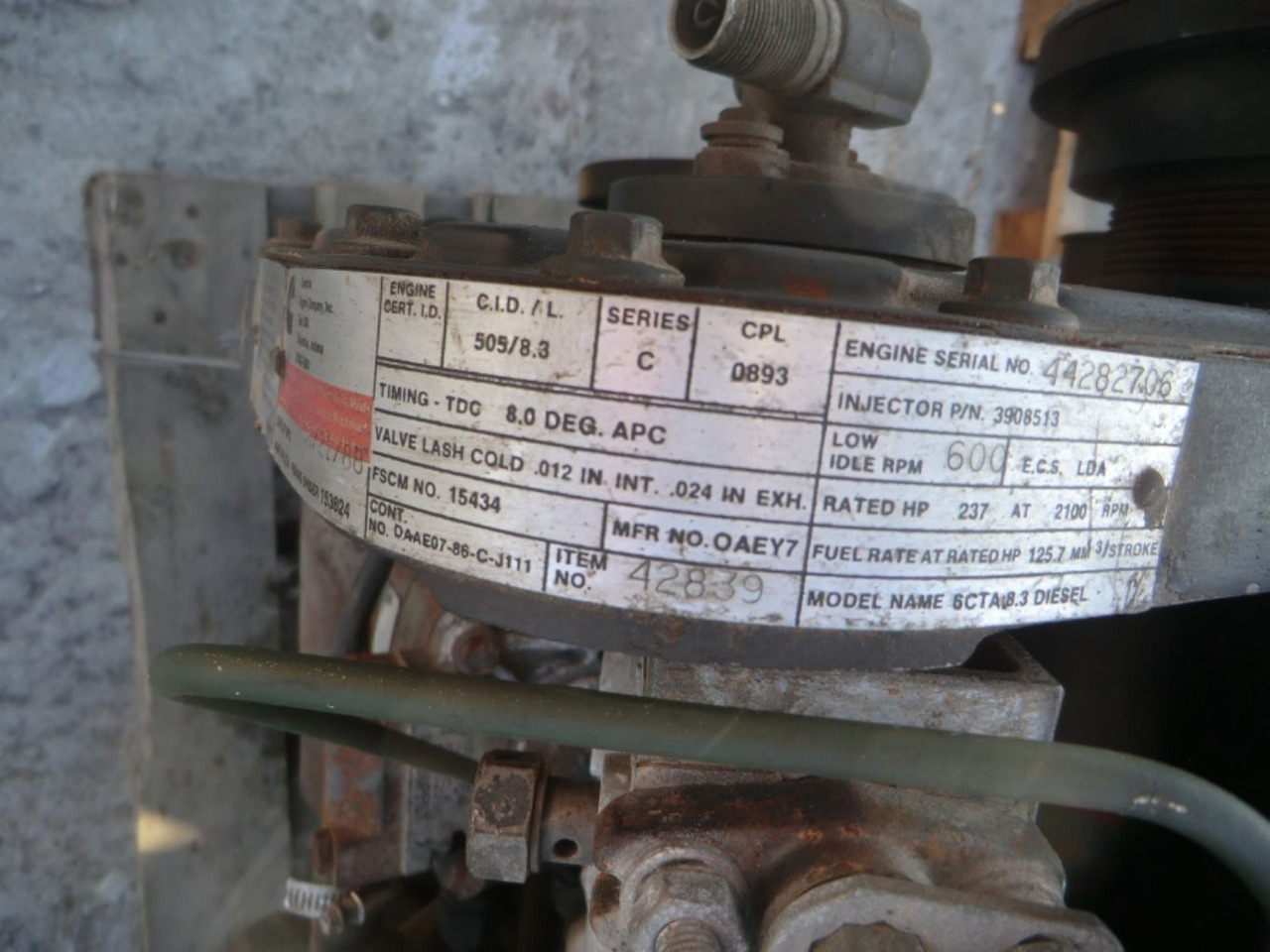 CUMMINS 6CTA8.3 LONG BLOCK REVISIONATO (ENGINE NO. 42839) - Motor für Baumaschine: das Bild 5 CUMMINS 6CTA8.3 LONG BLOCK REVISIONATO (ENGINE NO. 42839) - Motor für Baumaschine: das Bild 5