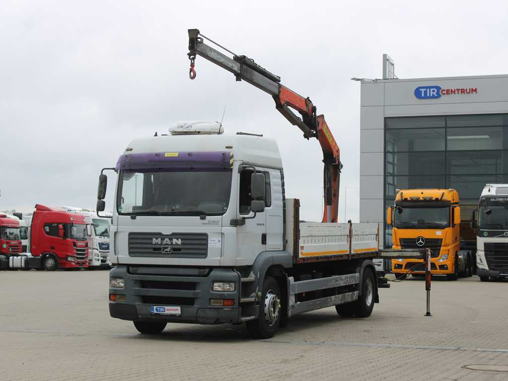 MAN TGA 18.430, EURO 4, RETARDER, INDEPENDENT AIR CONDITIONING, PALFINGER PK10500A - Pritsche LKW, Autokran: das Bild 1 MAN TGA 18.430, EURO 4, RETARDER, INDEPENDENT AIR CONDITIONING, PALFINGER PK10500A - Pritsche LKW, Autokran: das Bild 1