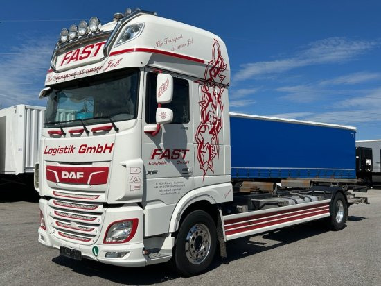 DAF XF 480 FA BDF SSC Euro 6, Bär Cargolift Falt, Retarder - Containerwagen/ Wechselfahrgestell LKW: das Bild 1 DAF XF 480 FA BDF SSC Euro 6, Bär Cargolift Falt, Retarder - Containerwagen/ Wechselfahrgestell LKW: das Bild 1