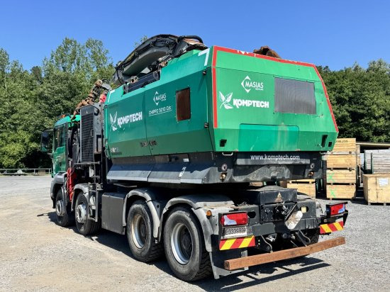 Forstmaschine, LKW MAN TGS 35.540 8x4  mit Komptech-Zusatzeinheit: das Bild 11