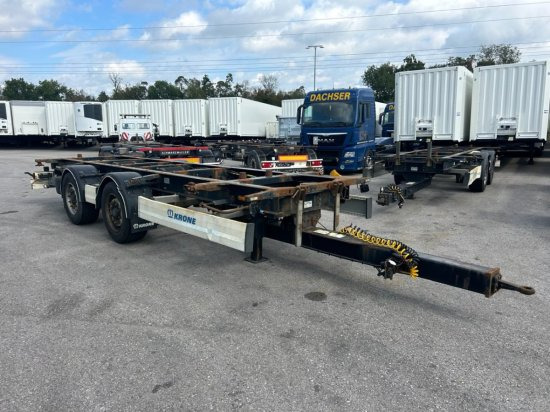 Container/ Wechselfahrgestell Anhänger Krone ZZ/DC07 Tandem-Lafette, Standard,   BPW-Achsen, Heckabstützung: das Bild 1