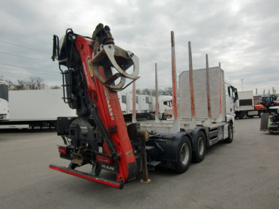 MAN TGX 33.580 BL 6x4, Intarder, Holztransporter, - Holztransporter, Autokran: das Bild 4 MAN TGX 33.580 BL 6x4, Intarder, Holztransporter, - Holztransporter, Autokran: das Bild 4