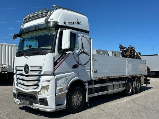 Mercedes-Benz Actros 2545 L 6x2, Retarder, Pritsche, Hiab XS 166 D-4 PRO, E5 - Pritsche LKW, Autokran: das Bild 1 Mercedes-Benz Actros 2545 L 6x2, Retarder, Pritsche, Hiab XS 166 D-4 PRO, E5 - Pritsche LKW, Autokran: das Bild 1