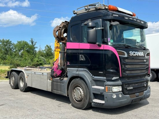 Scania R580 6x2, Schrottkran, E6, Lenk-Lift-Achse - Abrollkipper, Autokran: das Bild 3 Scania R580 6x2, Schrottkran, E6, Lenk-Lift-Achse - Abrollkipper, Autokran: das Bild 3
