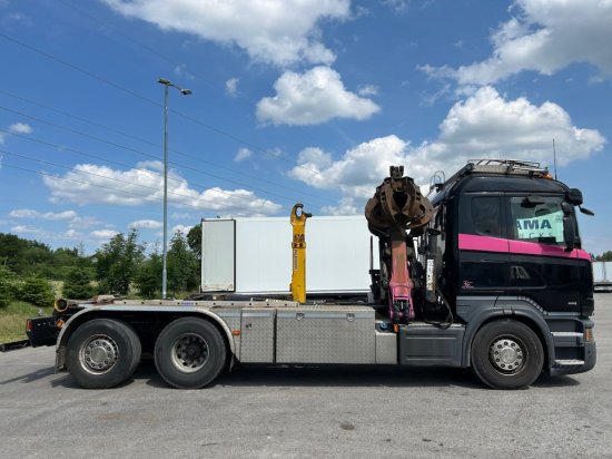Scania R580 6x2, Schrottkran, E6, Lenk-Lift-Achse - Abrollkipper, Autokran: das Bild 4 Scania R580 6x2, Schrottkran, E6, Lenk-Lift-Achse - Abrollkipper, Autokran: das Bild 4