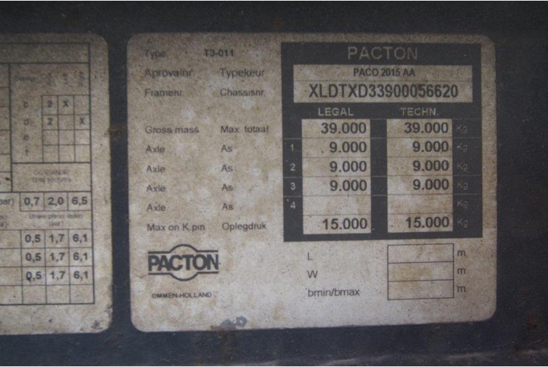 Pacton Tautliner - Planenauflieger: das Bild 5 Pacton Tautliner - Planenauflieger: das Bild 5