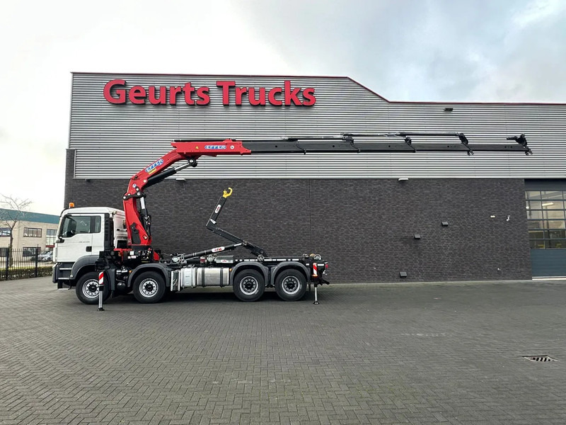 MAN TGS 35.460 8X4 BL+ HYVA 18.55.S HAAKARMSYSTEEM EFFER 395-5 KRAAN/KRAN/CRANE/GRUA - Abrollkipper, Autokran: das Bild 1 MAN TGS 35.460 8X4 BL+ HYVA 18.55.S HAAKARMSYSTEEM EFFER 395-5 KRAAN/KRAN/CRANE/GRUA - Abrollkipper, Autokran: das Bild 1