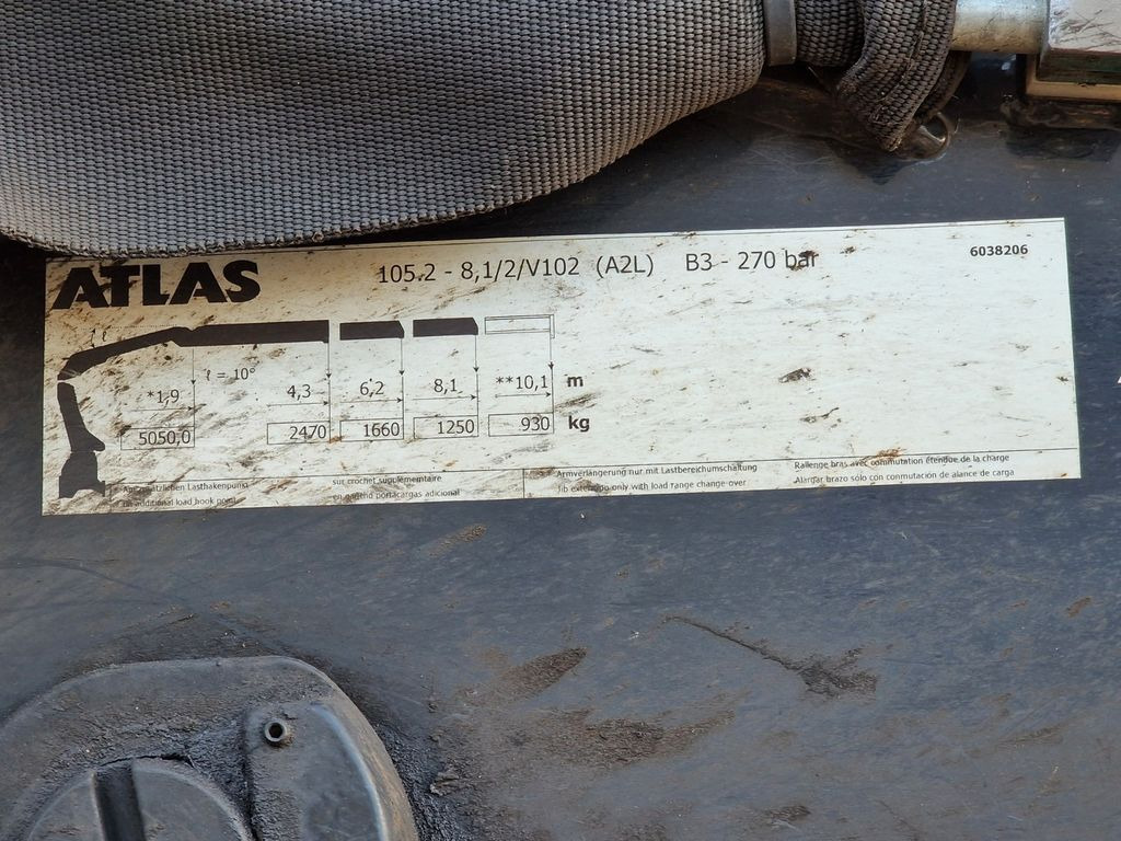 Autokran Mercedes-Benz Arocs 1830 / Atlas 105.2 - A2L / NEUE BATTERIEN: das Bild 16