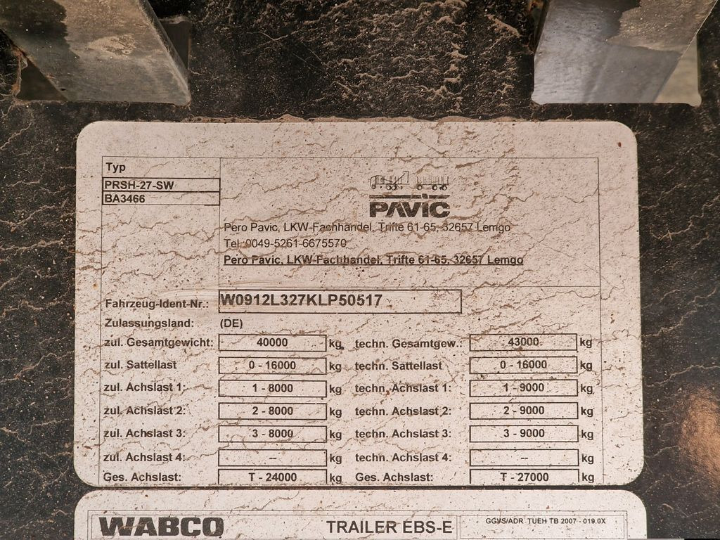 Holzauflieger PAVIC PRSH-27-SW / Liftachse PAVIC PRSH-27-SW / Liftachse: das Bild 30