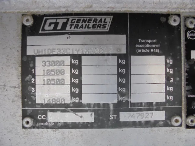 Kipper Auflieger GT Trailers DF33C11A BENALU: das Bild 15 Kipper Auflieger GT Trailers DF33C11A BENALU: das Bild 15
