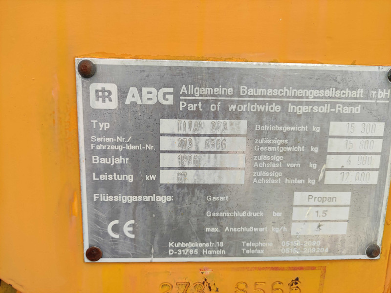 Asphaltfertiger/ Straßenfertiger ABG Titan 273 ABG - wheel asphalt paver: das Bild 7