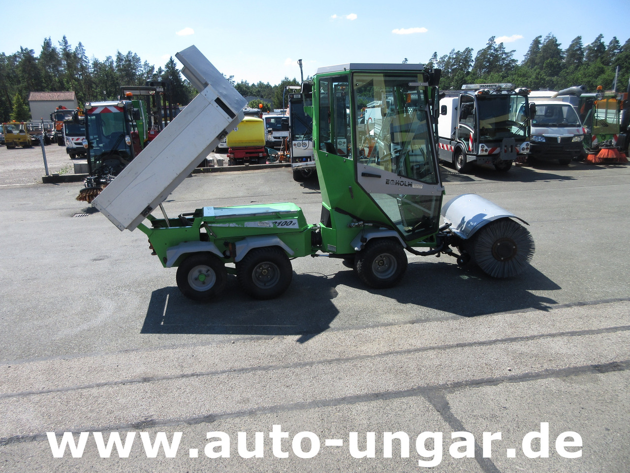 Kommunaltraktor Egholm Nilfisk 2100 Powerflex 4x4 Kipper AHK Hydraulik Bürste Winterdienst: das Bild 9
