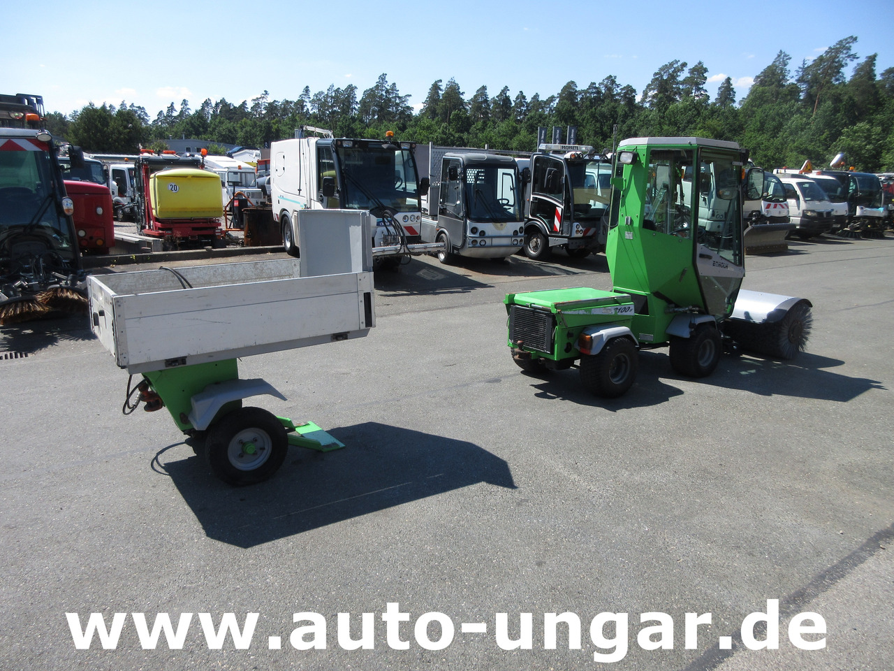 Kommunaltraktor Egholm Nilfisk 2100 Powerflex 4x4 Kipper AHK Hydraulik Bürste Winterdienst: das Bild 25