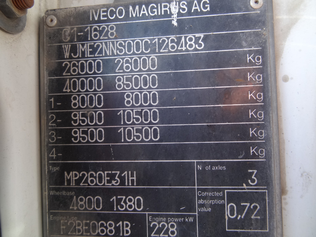 Iveco EuroTrakker 260E31 6X4 Palfinger 36002 - Pritsche LKW, Autokran: das Bild 3 Iveco EuroTrakker 260E31 6X4 Palfinger 36002 - Pritsche LKW, Autokran: das Bild 3