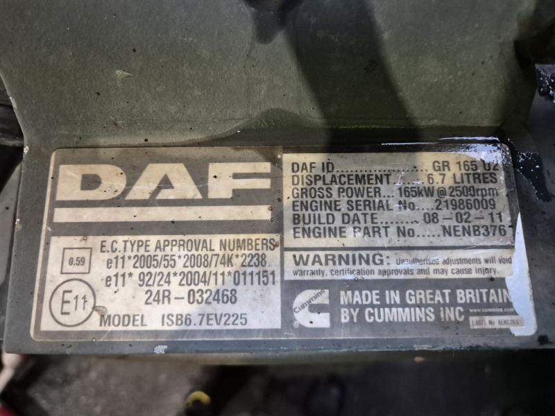 DAF GR165U2 EUR5 Engine (Truck) - Motor für LKW: das Bild 2 DAF GR165U2 EUR5 Engine (Truck) - Motor für LKW: das Bild 2