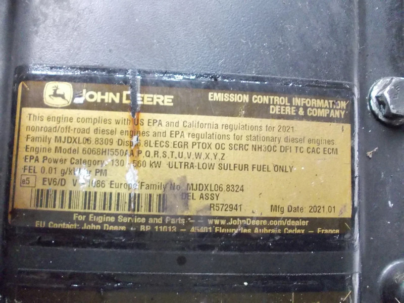 John Deere CD6068U157176//6068H1550 6,8L 2753F MOTOR CA 6000 UUR MODEL 2021 - Motor für LKW: das Bild 5 John Deere CD6068U157176//6068H1550 6,8L 2753F MOTOR CA 6000 UUR MODEL 2021 - Motor für LKW: das Bild 5
