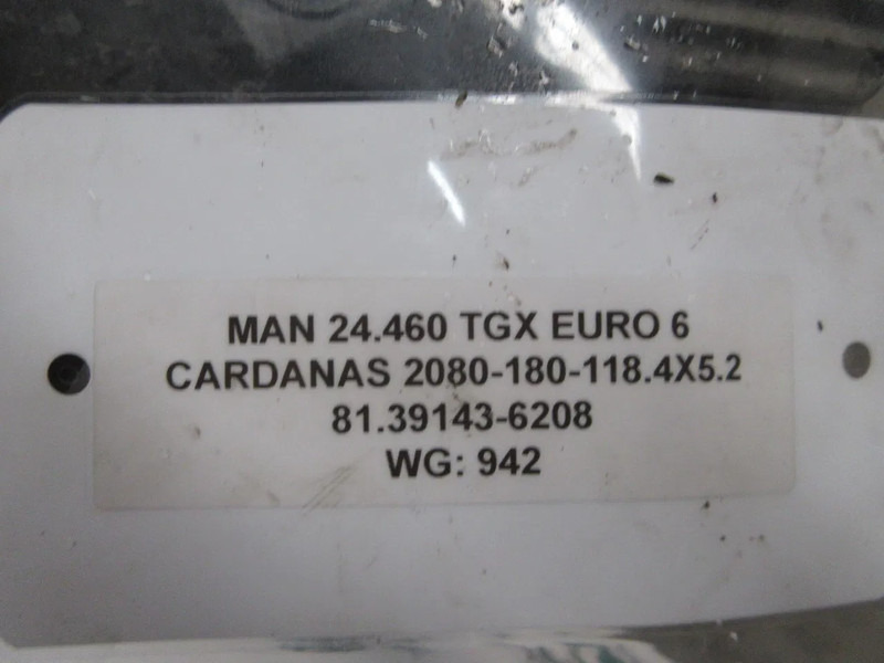 MAN 81.39143-6208 2080-180-118.4X5.2 AANDRIJFAS MAN TGX EURO 6 6X2 - Antriebswelle für LKW: das Bild 5 MAN 81.39143-6208 2080-180-118.4X5.2 AANDRIJFAS MAN TGX EURO 6 6X2 - Antriebswelle für LKW: das Bild 5