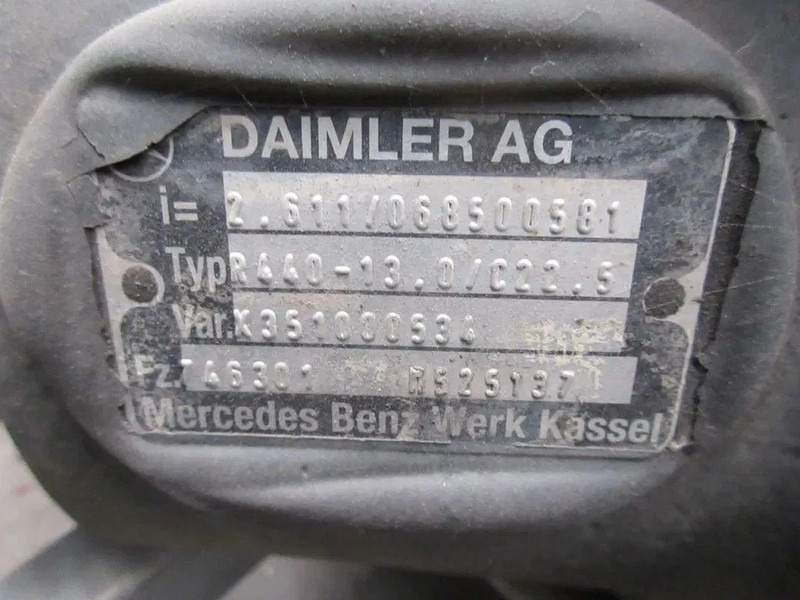 Mercedes-Benz R440-13,0/C22,5/TYPE 746301 RATIO 2,611 MERCEDES 2542 MP4 EURO 6 - Differenzial Getriebe für LKW: das Bild 5 Mercedes-Benz R440-13,0/C22,5/TYPE 746301 RATIO 2,611 MERCEDES 2542 MP4 EURO 6 - Differenzial Getriebe für LKW: das Bild 5