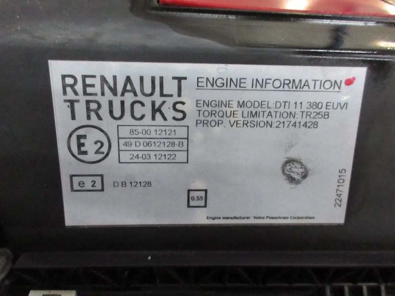 Renault 7422073582/ 85002007 /85008007/85013658/ 85019658 RENAULT T 460 EURO 6 - Motor für LKW: das Bild 5 Renault 7422073582/ 85002007 /85008007/85013658/ 85019658 RENAULT T 460 EURO 6 - Motor für LKW: das Bild 5