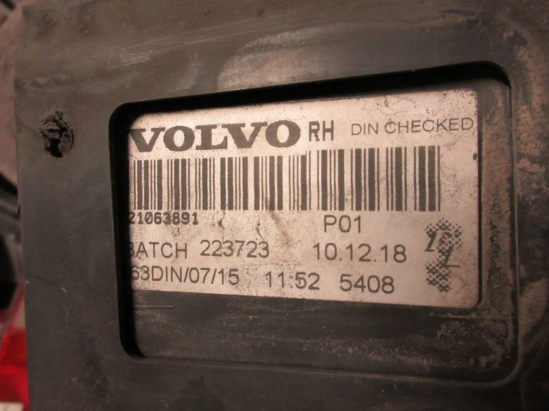Volvo 21063891 ACHTERLAMP VOLVO FH SERIE RECHTS EURO 5 - Heckleuchte für LKW: das Bild 5 Volvo 21063891 ACHTERLAMP VOLVO FH SERIE RECHTS EURO 5 - Heckleuchte für LKW: das Bild 5