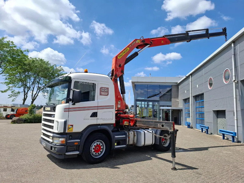 Scania 124G-420 / RETARDER / PALFINGER PK32080 / DOUBLE TANK / AIRCO / GOOD CONDITION / MANUAL / EURO-3 / 2004 - Autokran: das Bild 2 Scania 124G-420 / RETARDER / PALFINGER PK32080 / DOUBLE TANK / AIRCO / GOOD CONDITION / MANUAL / EURO-3 / 2004 - Autokran: das Bild 2