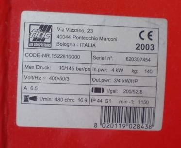 FIAC AB T 200-480 piston compressor - Luftkompressor: das Bild 4 FIAC AB T 200-480 piston compressor - Luftkompressor: das Bild 4