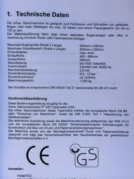 Druckmaschine PamaTec OEM Heidelberg PT-220 fully automatic inline bridge punching machine: das Bild 11