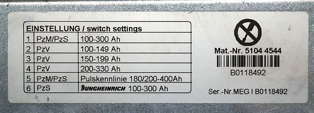 Elektrische Ausrüstung für Flurförderzeug Jungheinrich 51044544 | build in charger 24V/30A 100-300Ah sn. B0118492: das Bild 6