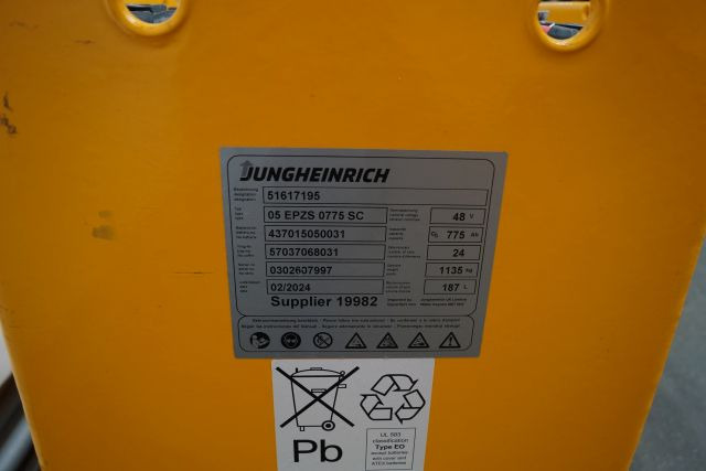 Jungheinrich unknown | Battery 48V775Ah 05-EPZS775SC Year 2024 weight 1135 kg sn - Batterie für Flurförderzeug: das Bild 4 Jungheinrich unknown | Battery 48V775Ah 05-EPZS775SC Year 2024 weight 1135 kg sn - Batterie für Flurförderzeug: das Bild 4