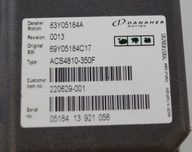 Toyota/BT 220629-001 | Danaher motion AC Superdrive motor controller 83Y05184A A Danaher motion AC Superdrive motor controller 83Y05184A ACS4810-350F Rev 0013 sn. 0518413921056 - Steuergerät für Flurförderzeug: das Bild 2 Toyota/BT 220629-001 | Danaher motion AC Superdrive motor controller 83Y05184A A Danaher motion AC Superdrive motor controller 83Y05184A ACS4810-350F Rev 0013 sn. 0518413921056 - Steuergerät für Flurförderzeug: das Bild 2