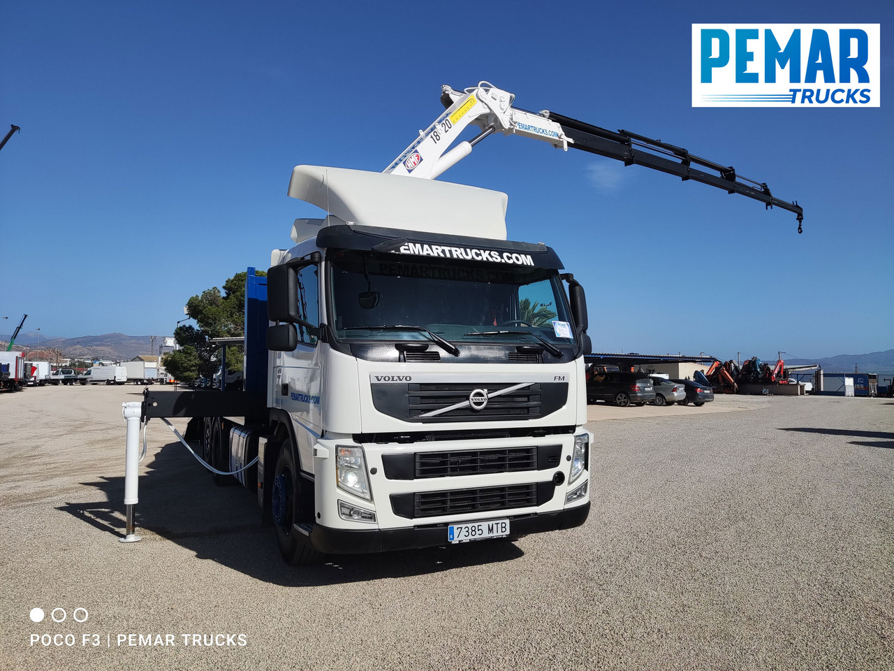 Autotransporter LKW, Autokran VOLVO FM 410 6X2 GRUA PORTAMAQUINARIA: das Bild 17