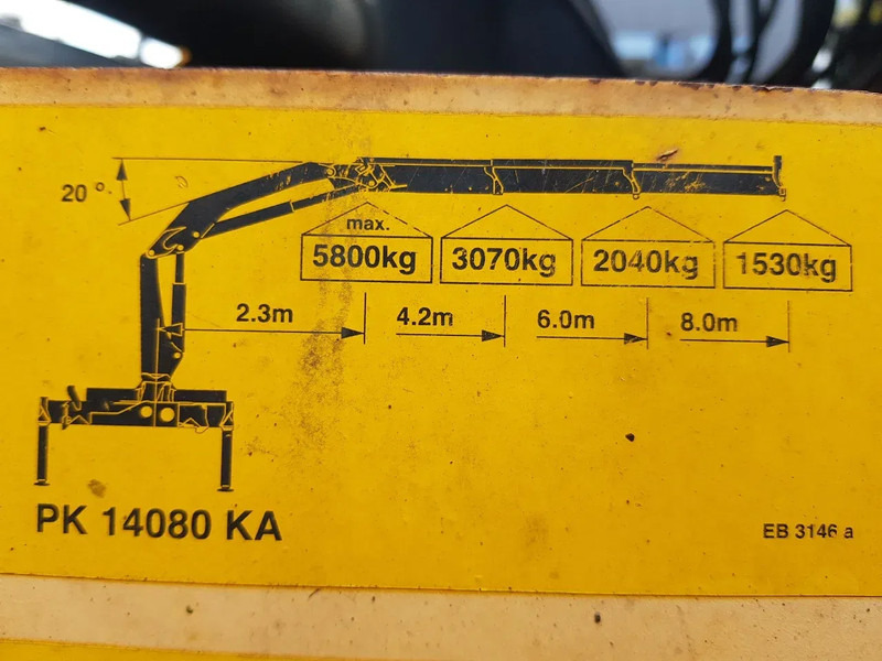 Seil Abrollkipper, Autokran Ginaf M 3335 S 6x6 Palfinger PK 14080 + NCH: das Bild 13