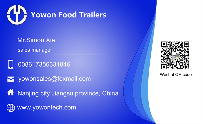 Verkaufsanhänger Für die Beförderung von Lebensmittel, Zustand - NEU YOWON mobile fast food vending trailer factory price catering truck: das Bild 14