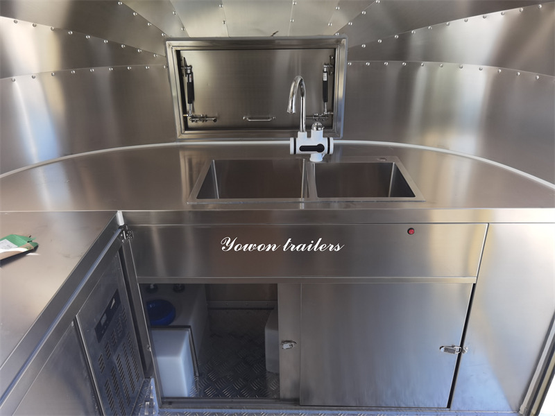Verkaufsanhänger Für die Beförderung von Lebensmittel, Zustand - NEU YOWON mobile fast food vending trailer factory price catering truck: das Bild 8